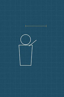 Blueprint style line diagram on a dark grid background for the maths activity 'Angles on the Body: understanding degrees before you ever pick up a protractor'