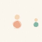 Soft watercolor wash style illustration with gentle bleeding pastel shapes for the baby activity 'Baby See, Baby Do: a simple gesture game that shows real imitation'