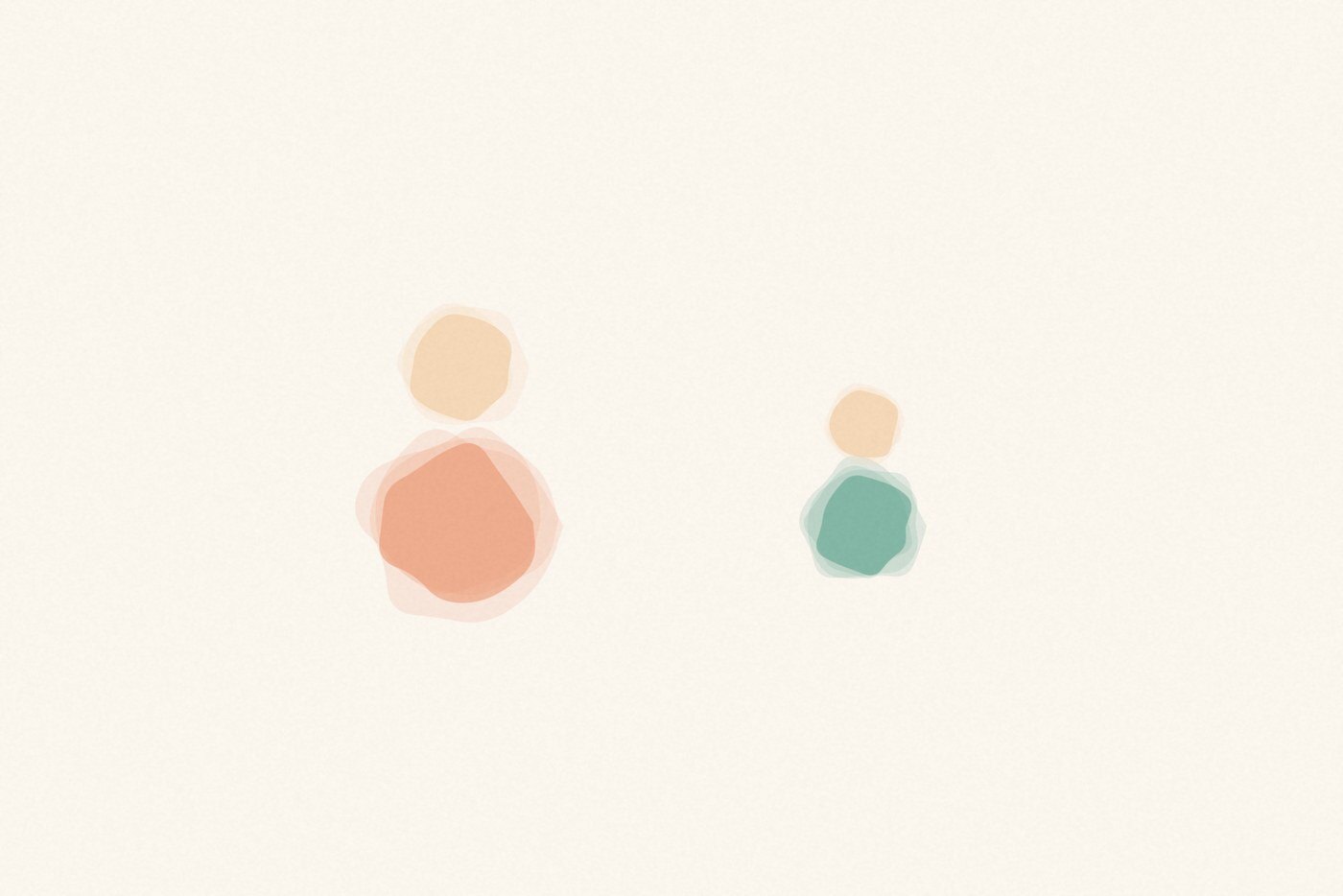 Soft watercolor wash style illustration with gentle bleeding pastel shapes for the baby activity 'Baby See, Baby Do: a simple gesture game that shows real imitation'
