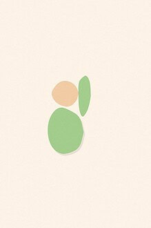Soft organic blob style illustration with rounded pastel shapes for the activity 'Be Silly: explicit permission to still be a kid sometimes'