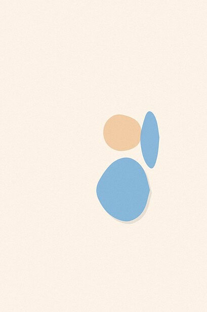 Soft organic blob style illustration with rounded pastel shapes for the activity 'Be Silly: explicit permission to still be a kid sometimes'