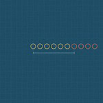 Blueprint style line diagram on a dark grid background for the maths activity 'The Bead Split: a hands on way to build addition and subtraction'