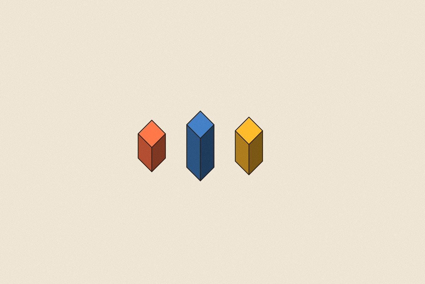 Isometric toy block style illustration with dimensional shading for the activity 'Build It: a flexible team construction challenge for any age'