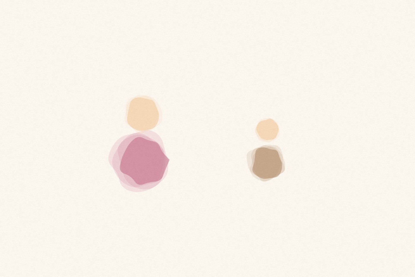 Soft watercolor wash style illustration with gentle bleeding pastel shapes for the baby activity 'Conversation Games: the real beginning of back and forth talk'