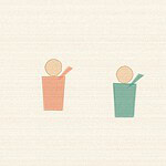 Crayon and wax texture style illustration for the early childhood activity 'Copy Me: a body-awareness song and movement game', with soft layered colour and a hand drawn feel