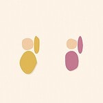 Soft organic blob style illustration with rounded pastel shapes for the activity 'Dancing: a memory and focus challenge disguised as pure fun'
