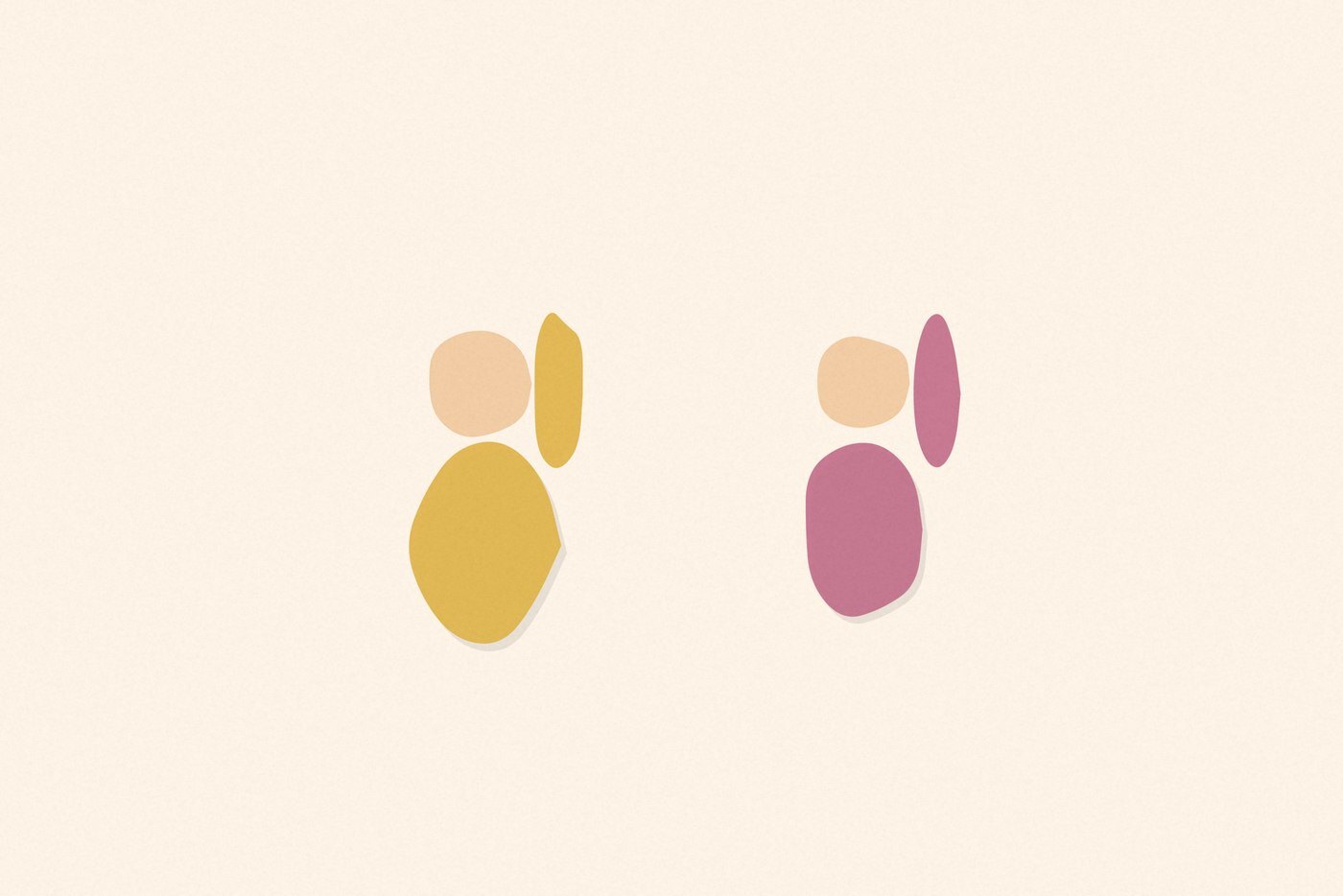 Soft organic blob style illustration with rounded pastel shapes for the activity 'Dancing: a memory and focus challenge disguised as pure fun'