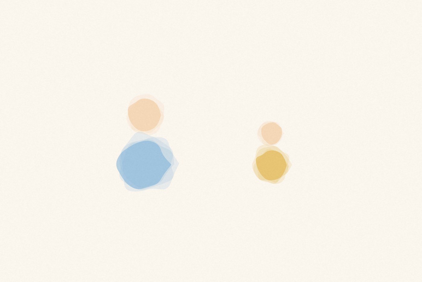 Soft watercolor wash style illustration with gentle bleeding pastel shapes for the baby activity '“Dickory Dean”: a knee bouncing game with a real sequence to anticipate'