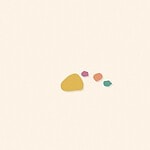 Soft organic blob style illustration with rounded pastel shapes for the activity 'Dump and Fill: redirecting a toddler's favourite habit into focused play'