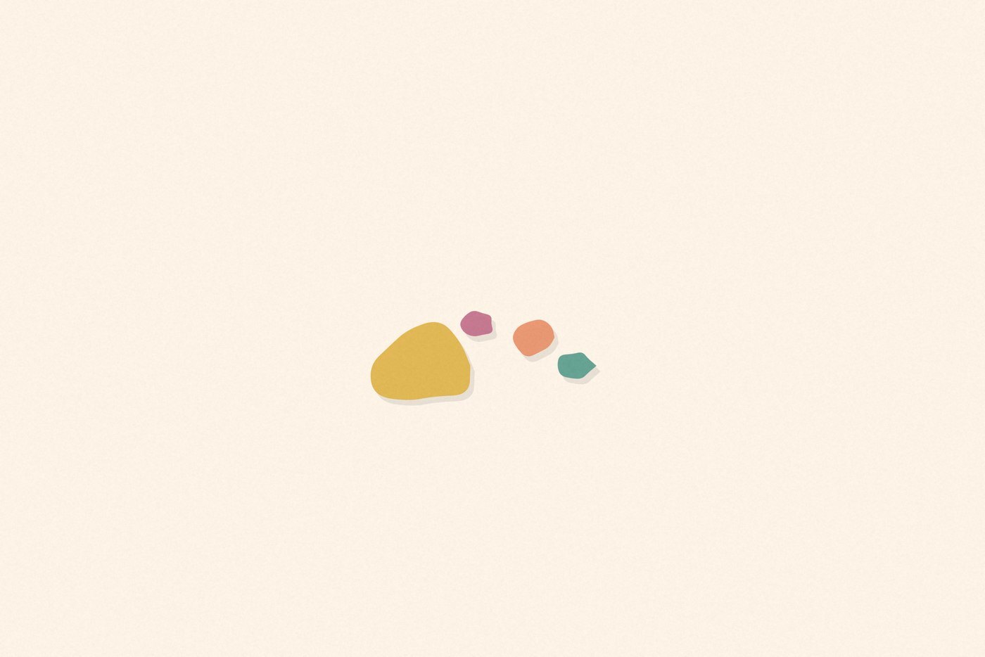 Soft organic blob style illustration with rounded pastel shapes for the activity 'Dump and Fill: redirecting a toddler's favourite habit into focused play'