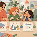 Children and adults moving a fictional rule through consultation, testing and review