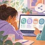 Teen and caregiver checking the source and evidence behind an online health claim