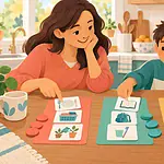Family sorting tasks into family contribution, learning and optional paid-job groups