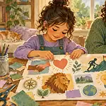 A child considers role models for their kindness, courage and creativity