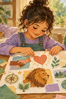 A child considers role models for their kindness, courage and creativity