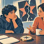 A caregiver helps a child process disappointment in an admired person