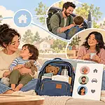 A single parent and child supported by a trusted care network