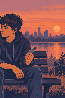 Father listening to his teenage son during a calm conversation about vaping and alcohol