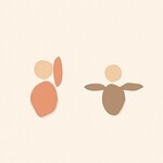 Soft organic blob style illustration with rounded pastel shapes for the activity 'Enjoy Music: the skill building side, and the simple pleasure of just listening'