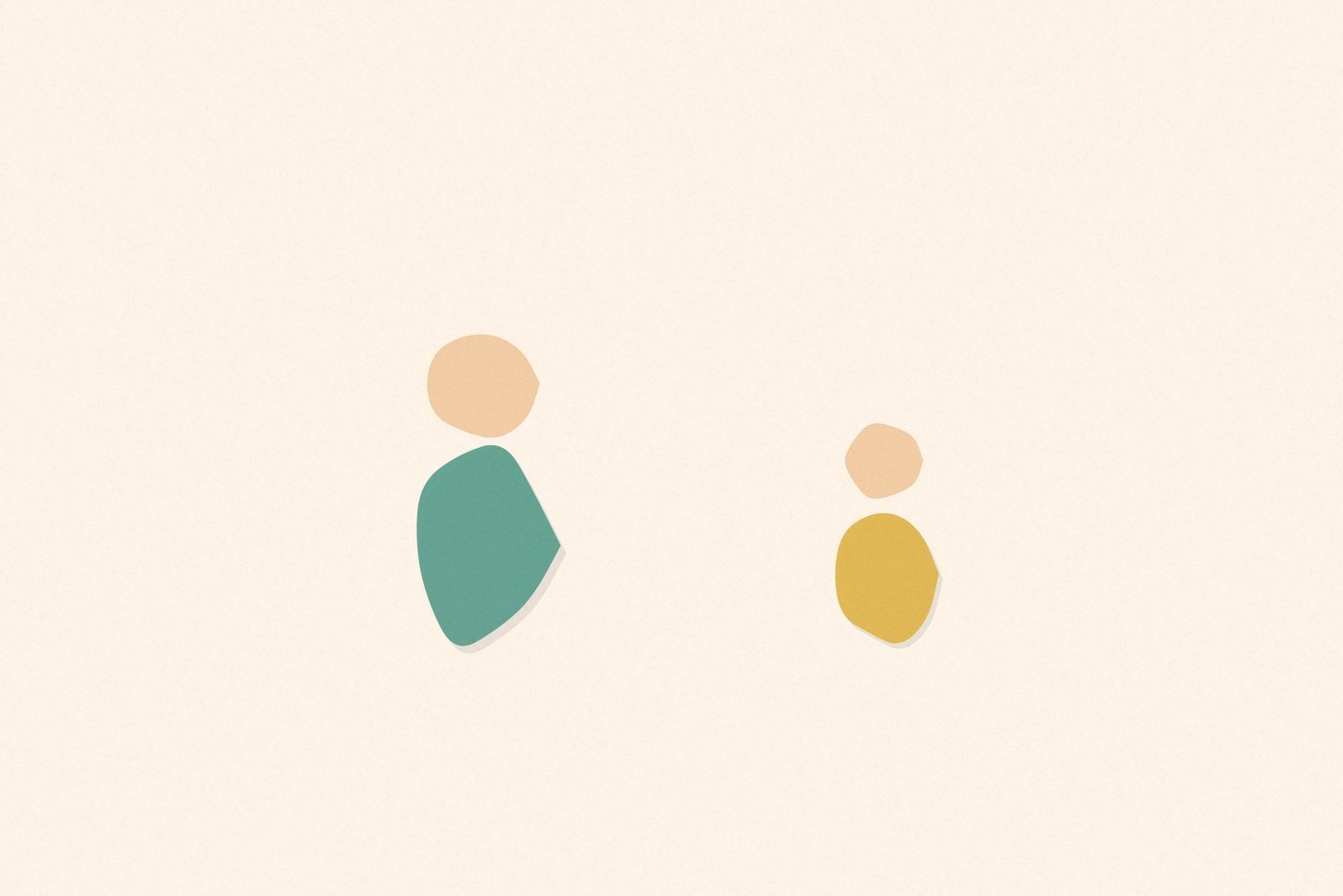 Soft organic blob style illustration with rounded pastel shapes for the activity 'Explore on the Floor: a gentle obstacle course for crawling and new walkers'