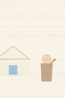 Crayon and wax texture style illustration for the early childhood activity 'The Family Keep-Safe Plan: working out what you'd do before you need to', with soft layered colour and a hand drawn feel