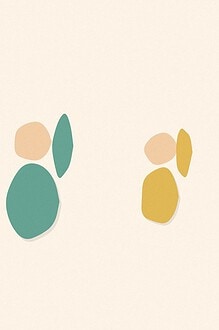 Soft organic blob style illustration with rounded pastel shapes for the activity 'Follow the Leader: a simple imitation game that tests memory and self control'