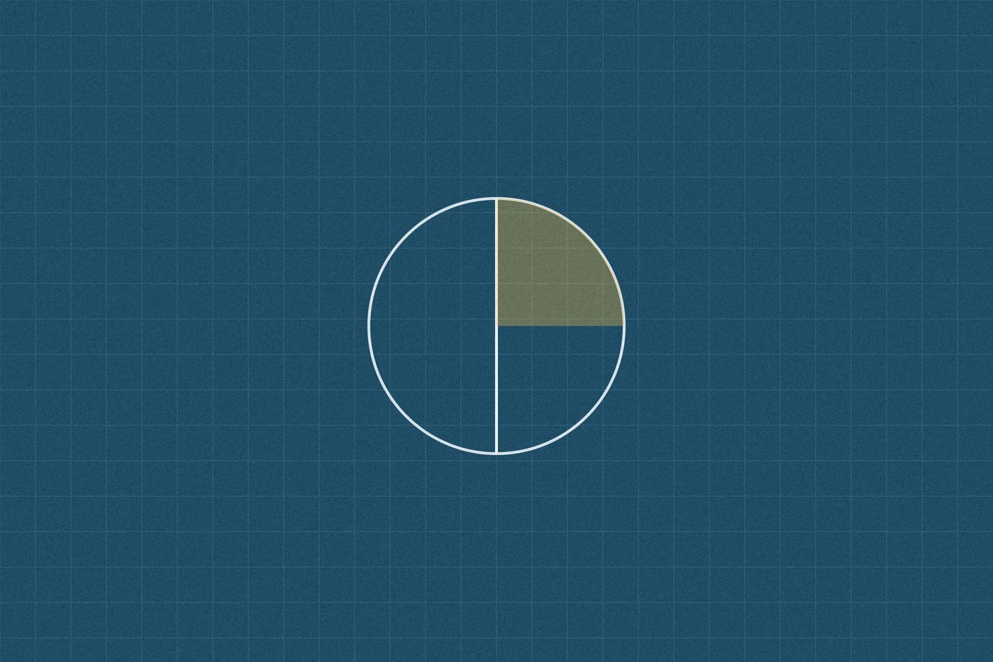 Blueprint style line diagram on a dark grid background for the maths activity 'The Fraction Pie: making a part of a whole something a child can see'