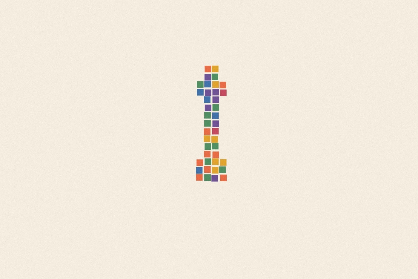 Mosaic tile style illustration made of small colourful squares for the topic 'Free Time That Actually Refuels You: noticing what genuinely restores your energy'