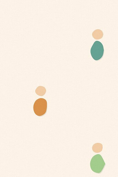 Soft organic blob style illustration with rounded pastel shapes for the activity 'Get Moving: from organized sport to a bike ride with no destination'