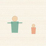 Crayon and wax texture style illustration for the early childhood activity 'Helping an older child help well: setting up sibling caregiving so it actually works', with soft layered colour and a hand drawn feel