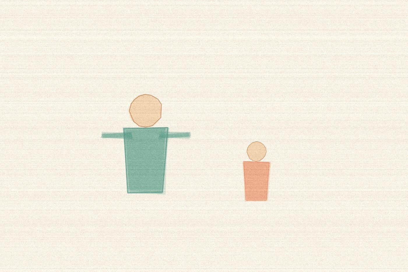 Crayon and wax texture style illustration for the early childhood activity 'Helping an older child help well: setting up sibling caregiving so it actually works', with soft layered colour and a hand drawn feel