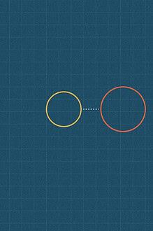 Blueprint style line diagram on a dark grid background for the science experiment 'Hot and Cold Metal: watching a solid object actually change size'