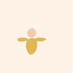 Soft organic blob style illustration with rounded pastel shapes for the activity 'I Spy: a simple guessing game that builds real observation skills'