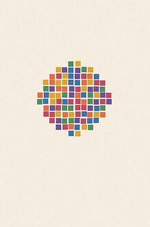 Mosaic tile style illustration made of small colourful squares for the topic 'The Iceberg of Culture: why shared interests don't always mean shared assumptions'