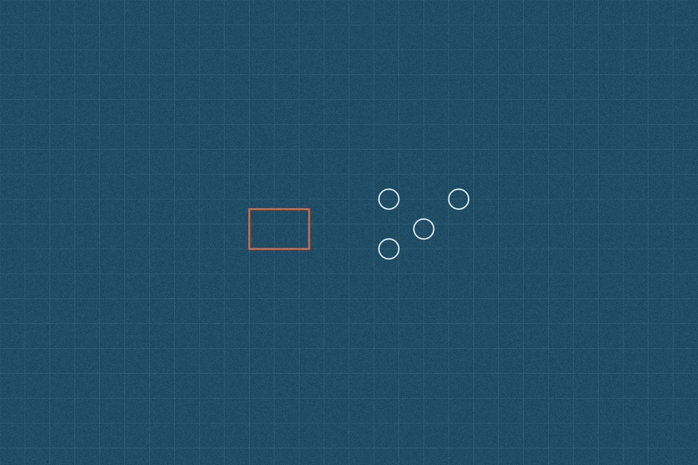 Blueprint style line diagram on a dark grid background for the science experiment 'The Magnet Hunt: sorting household objects into a genuine scientific investigation'