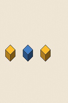 Isometric toy block style illustration with dimensional shading for the activity 'The Maze Walk: building trust through precise, patient communication'