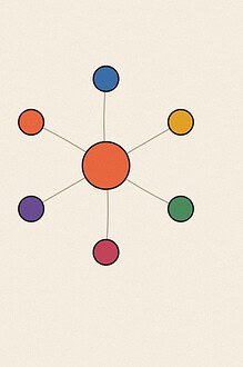 Connected node network diagram illustration for the activity 'Mind Mapping: a genuinely different way to organise your own thinking'