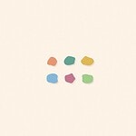 Soft organic blob style illustration with rounded pastel shapes for the activity 'Opposites Bingo: a familiar matching game with a genuinely trickier twist'