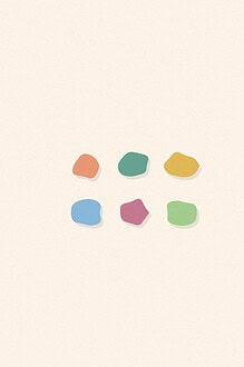 Soft organic blob style illustration with rounded pastel shapes for the activity 'Opposites Bingo: a familiar matching game with a genuinely trickier twist'