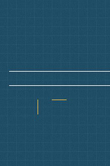 Blueprint style line diagram on a dark grid background for the maths activity 'Parallel and Perpendicular Lines: a short drawing activity that makes both words click'