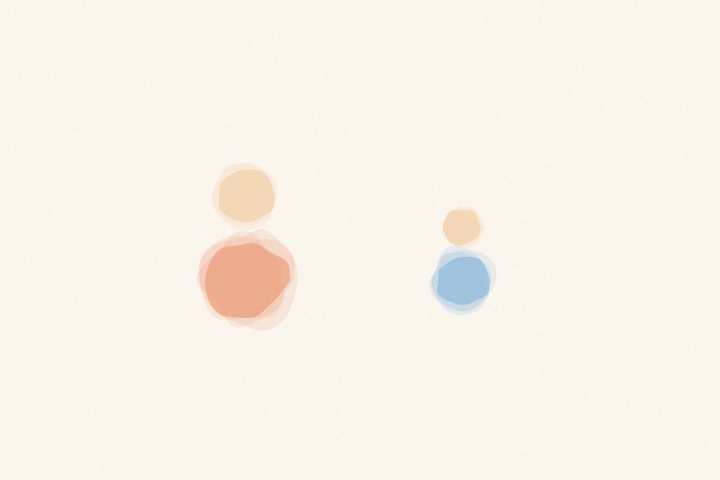 Soft watercolor wash style illustration with gentle bleeding pastel shapes for the baby activity 'Peekaboo: the classic hide-and-find game that builds early memory'