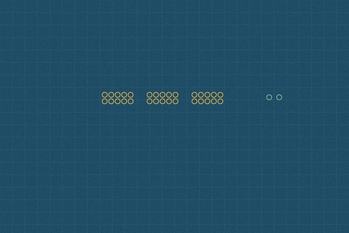 Blueprint style line diagram on a dark grid background for the maths activity 'The Place Value Parade: why the same digit means something different depending on where it sits'