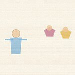 Crayon and wax texture style illustration for the early childhood activity 'Puppet Tales: using a little distance to unlock a shy child's voice', with soft layered colour and a hand drawn feel