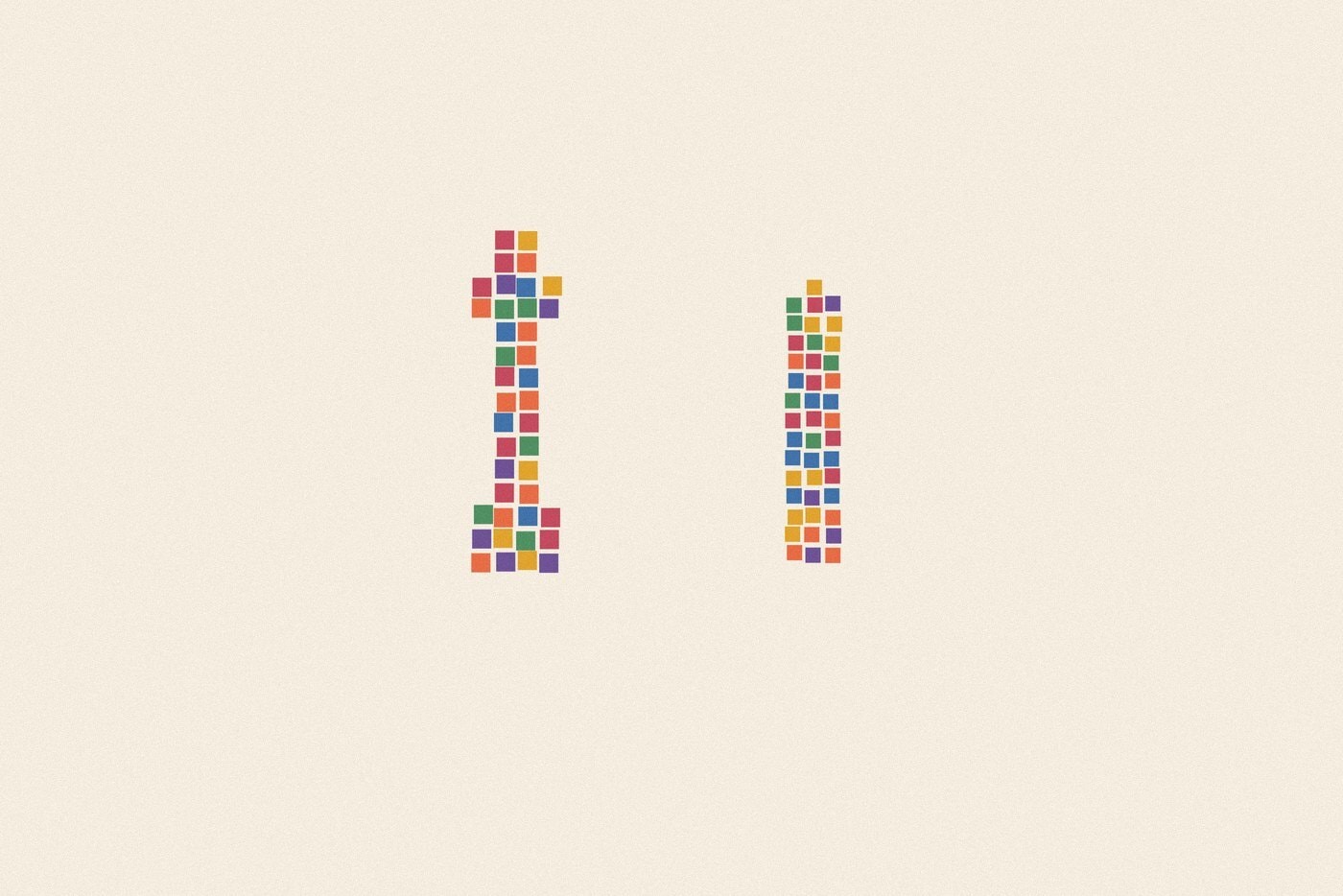 Mosaic tile style illustration made of small colourful squares for the topic 'The Real Problem Underneath: finding what's actually driving a disagreement'