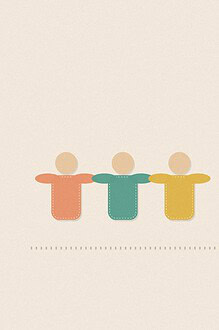Felt appliqué style illustration of colourful soft rounded figures with dashed stitch borders, arranged for the activity 'Red Light, Shooting Stars: a freeze and advance game'