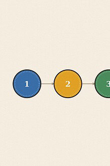 Numbered step sequence badge diagram illustration for the skill 'Resolving a Disagreement with a Friend: an actual process to follow'
