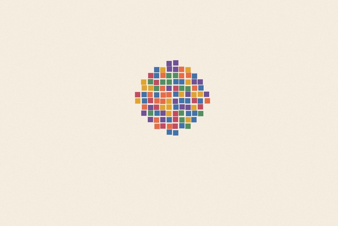Mosaic tile style illustration made of small colourful squares for the topic 'The Safe Surface Challenge: a hands on test of real teamwork'