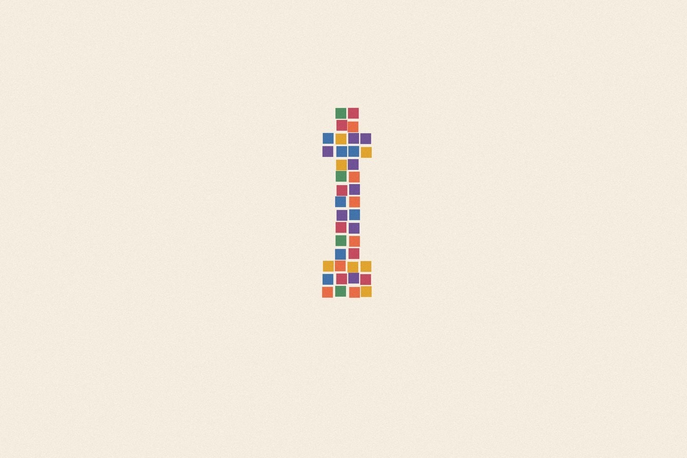 Mosaic tile style illustration made of small colourful squares for the topic 'Say It Out Loud: why a spoken problem feels smaller than a silent one'