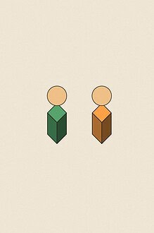 Isometric toy block style illustration with dimensional shading for the activity 'Solve It For Real: taking teamwork from an invented challenge to a genuine one'