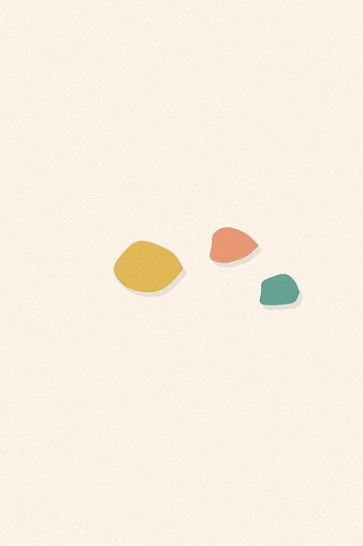 Soft organic blob style illustration with rounded pastel shapes for the activity 'Try Something New: safe, low stakes practice at real independence'